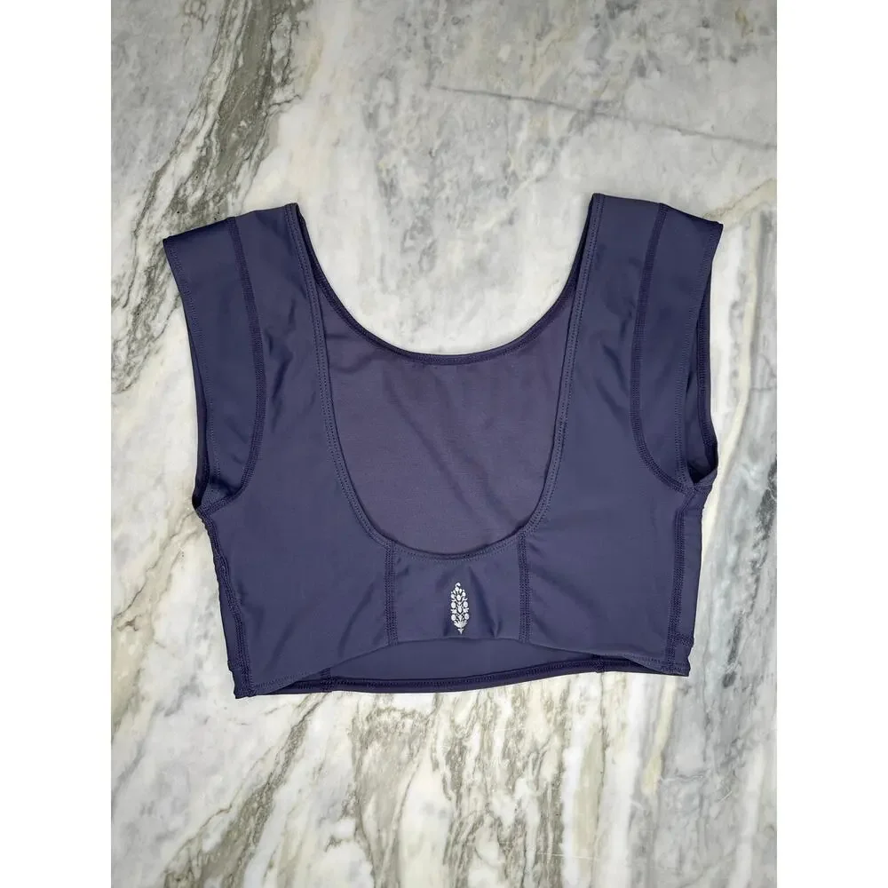 FREE PEOPLE MOVEMENT Short Sleeve Scoop Back Yoga Athletic Crop Top Size XS - Picture 3 of 5